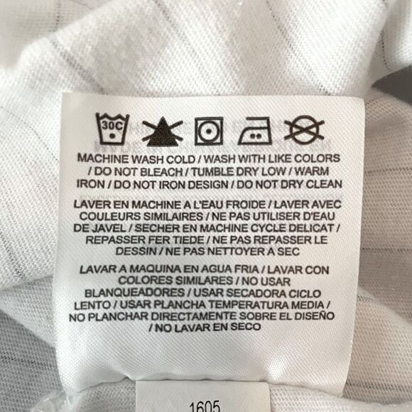 Converse striped gray and white baseball pocket t-shirt- Size XS UNISEX - Picture 7 of 8